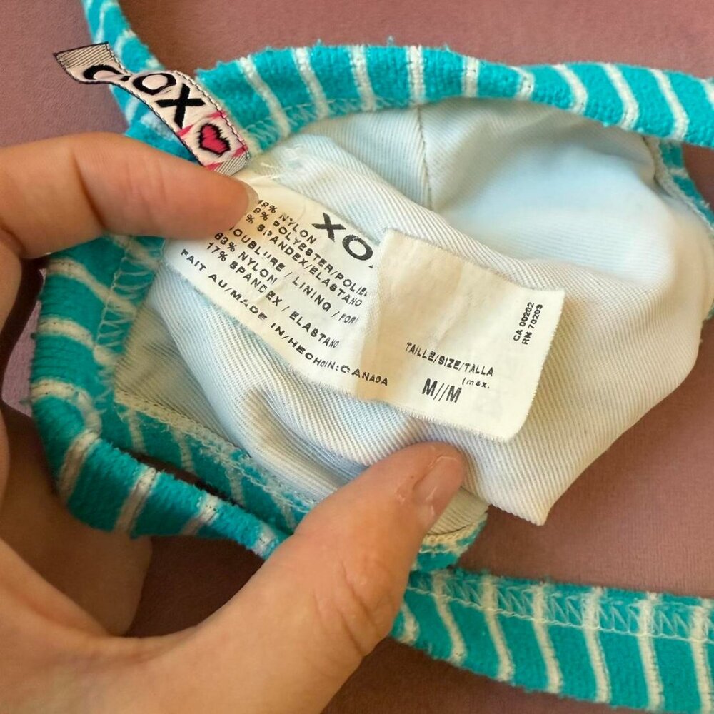 Y2K Terry Cloth Roxy Bathing Suit - Picture 2 of 5